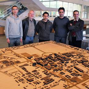 Ph.D. architecture students create physical, digital models of campus